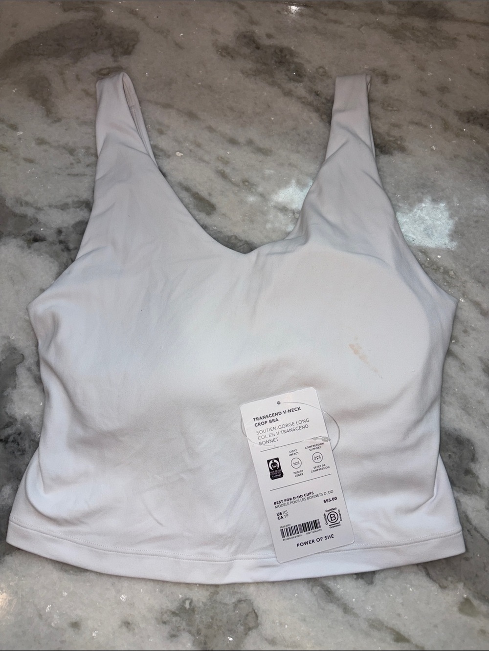 Athlete v-neck crop bra